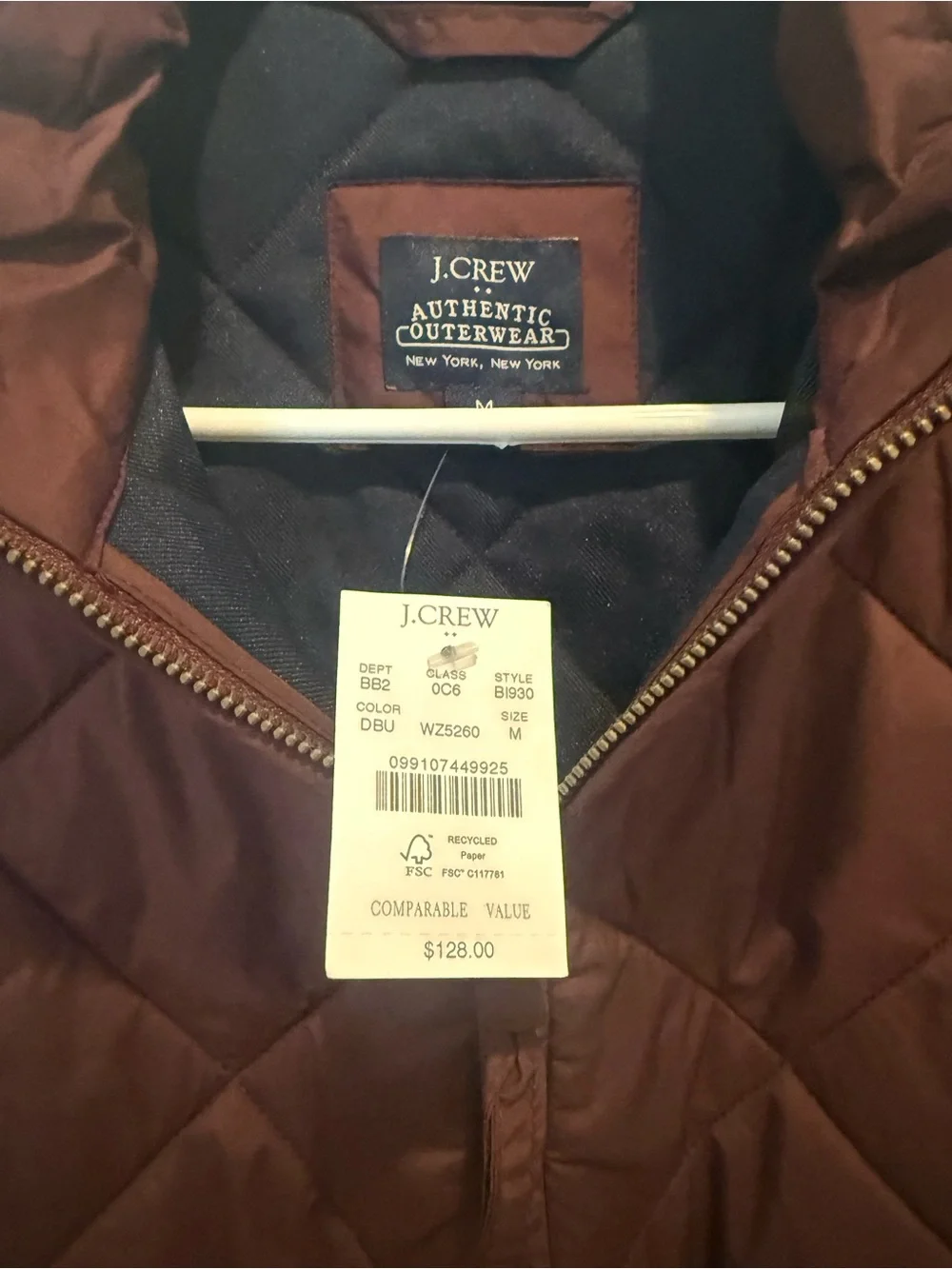 J. Crew hand padded